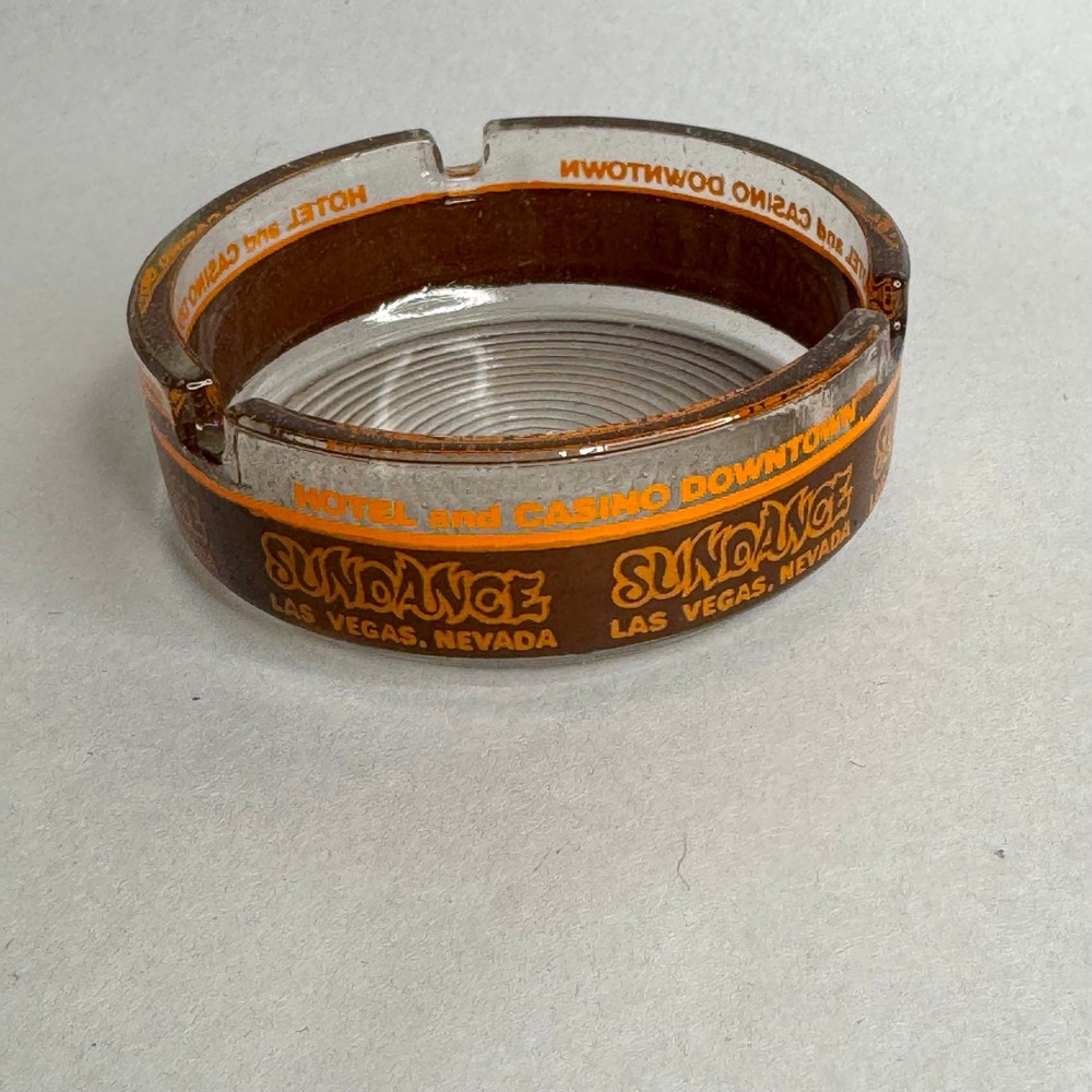 Vintage Sundance Hotel and Casino Las‎ Vegas Nevada Glass Ashtray